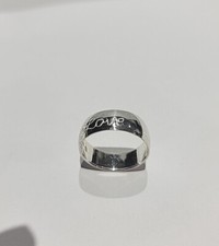 Sterling Silver Ring Sz 7.5 With Love Ingrave SR#53