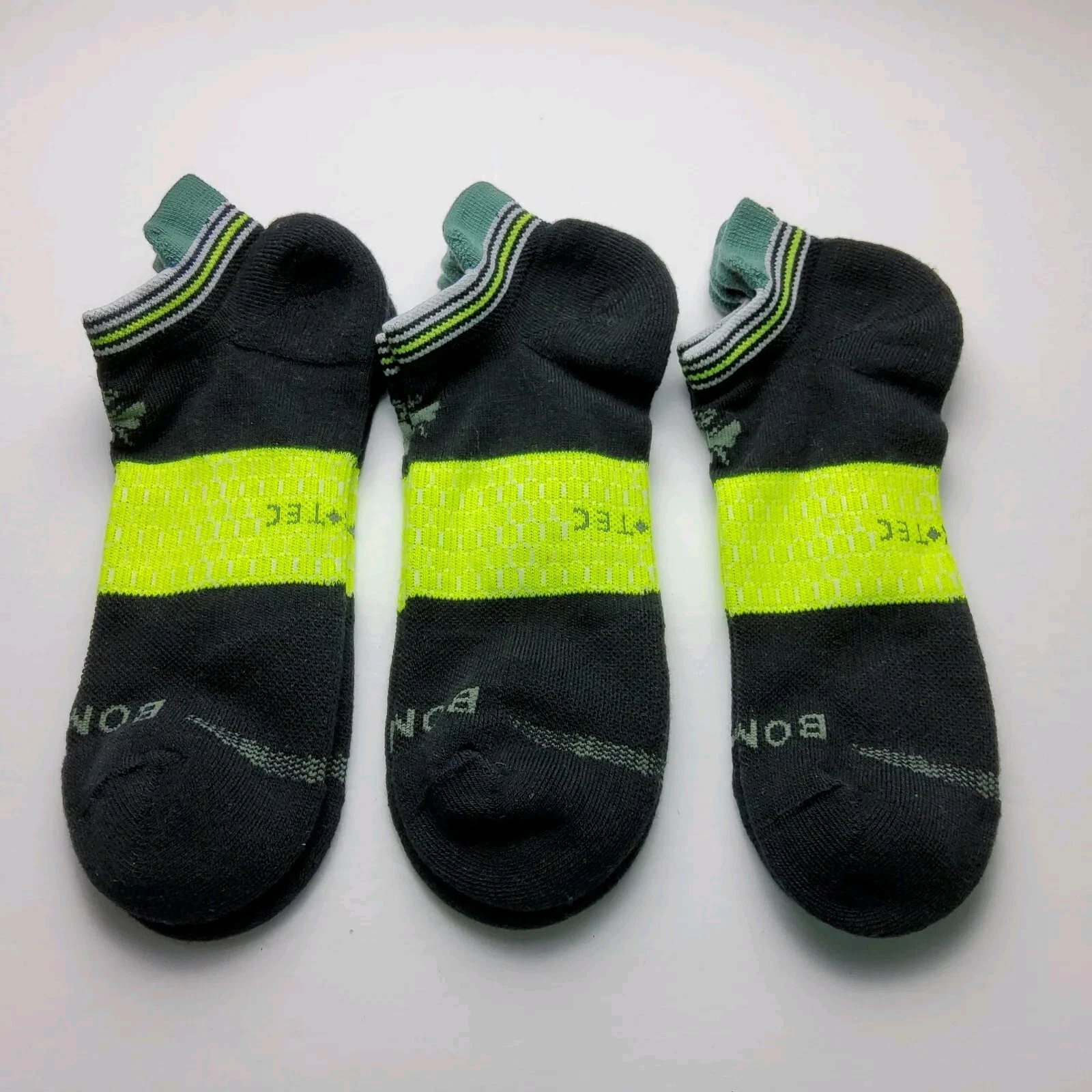 Bombas Hex-Tec Athletic Ankle Socks Lot Of 3 Size L