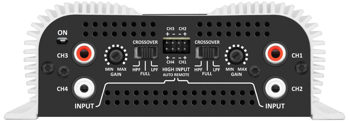 タランプス DS440‪‪×4 DS440×4 Full Range 4-Channel Car Amplifier – 440W RMS Power