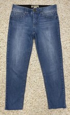 Democracy Jeans Women's sz 8 Skinny Ankle  Ab  Solution Raw Hem Stretch 32x24 