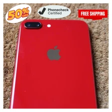 Apple iPhone 8 Plus 64GB Silver/Red - Unlocked for AT&T, Verizon, T-Mobile