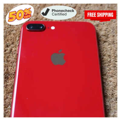 Apple iPhone 8 Plus 64GB Silver/Red - Unlocked for AT&T, Verizon, T-Mobile