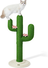 Cactus Cat Scratching Post - 41.3" Durable Sisal Scratcher for Cats  Kittens