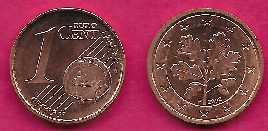 2002年1ユーロセントJ 硬貨　ドイツ 2002年1ユーロセントJ 硬貨 ドイツ Germany 1 euro 2002 J