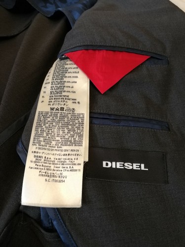 Diesel J-Jeams-Spray Blazer Jacket Grey uk 34 eu 44 - Picture 7 of 12