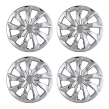 Chrome 15" Set of 4 Snap On Full Hub Caps Wheel Covers fit R15 Tire & Steel Rim