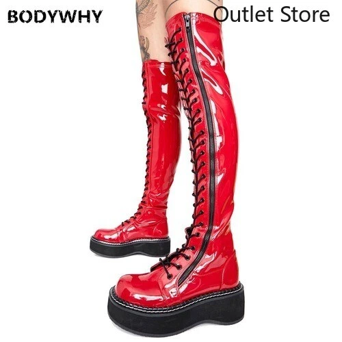 Женщина плюс размер косплей туфли ботинки женщин над колена ботинки - Изображение 2 из 4