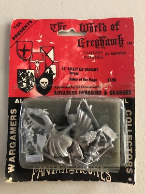 TSR AD&D Minifigs Greyhawk Miniatures Pack 13 Valley of Mage Elf Cavalry Lances