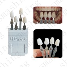 4-Colors Dental Bleached Shade Guide Bleached Chart Teeth Whitening Based Vita