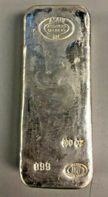 100 oz. Silver Bar .999 Fine Silver Bar - Mint Hallmark Varies | eBay