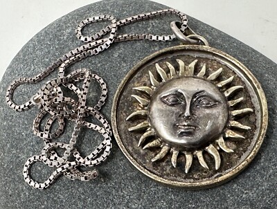 VTG Beautiful Sergio Bustamante Sun Moon Heavy Sterling Silver 