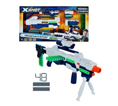 X-SHOT REGENERATOR Zuru vs. Nerf - 48 Pfeile - Dartblaster - Softgun - NEU+OVP!!