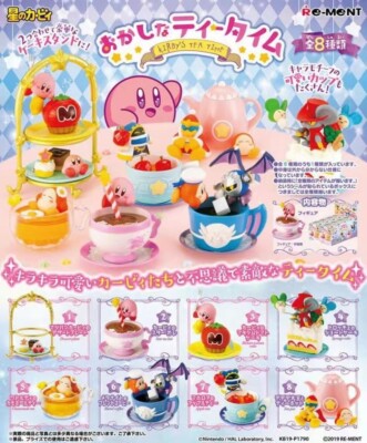 Re-Ment Rare Miniature Star Kirby Tea Time Sweets Party Rement Full Set 8Pcs