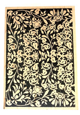 Leaf Flower Vine Background Rubber Stamp Wood Mount Great Impressions 3.5x4.75"