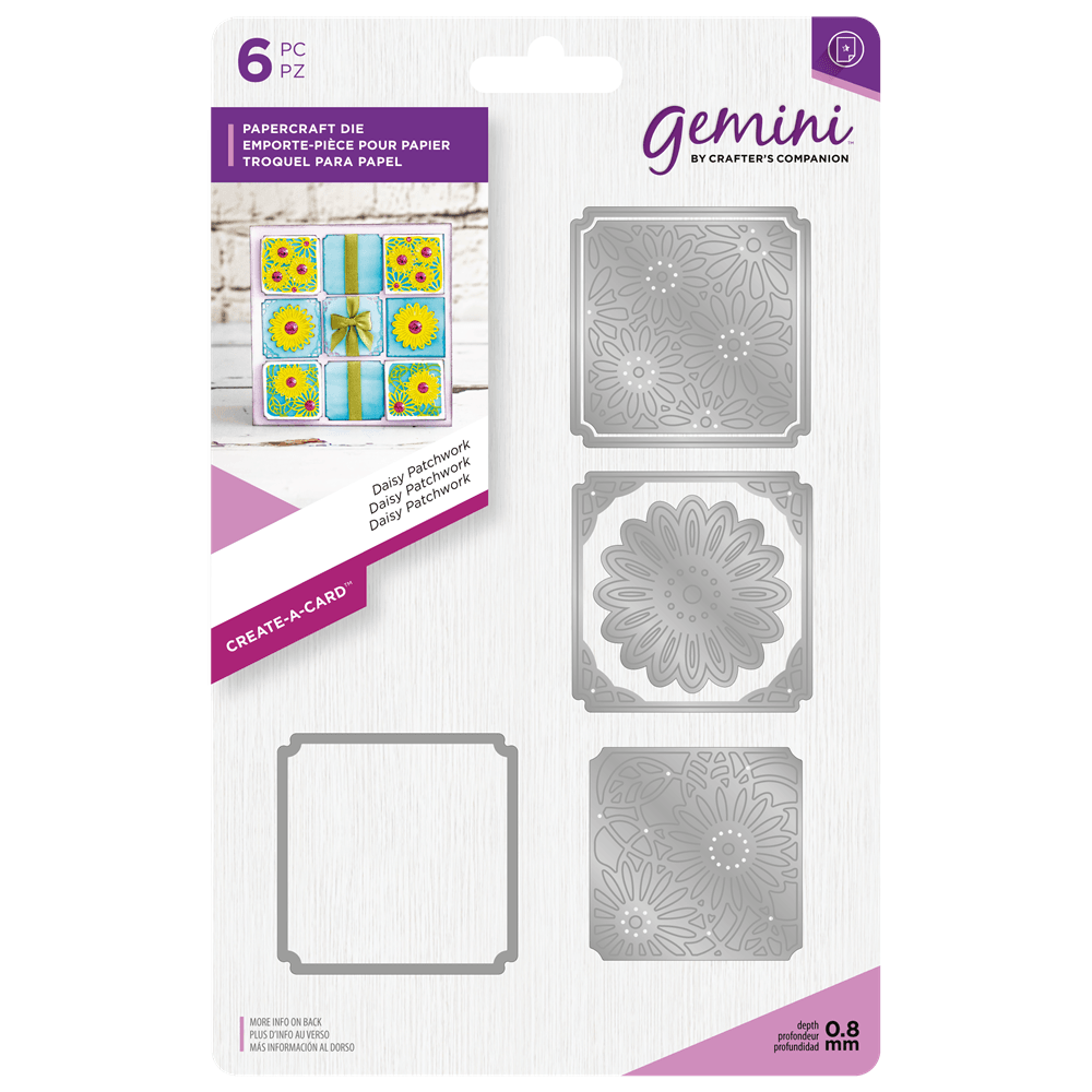 Crafters Companion New Gemini PATCHWORK Create-a-Card Die Set Range ...