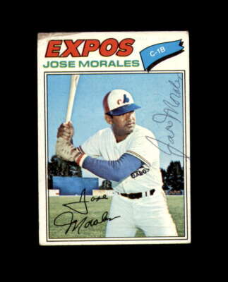 Jose Morales Hand Signed 1977 Topps Montreal Expos Autograph