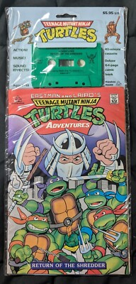 TMNT Return of the Shredder with audio tape Random House Factory sealed