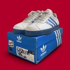 V. Rare Vintage Adidas Originals Gazelle 2 2006 White/Blue Size 9 Trainers Samba