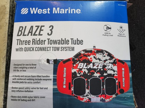 West Marine Blaze 3 Three Rider Towable Tube