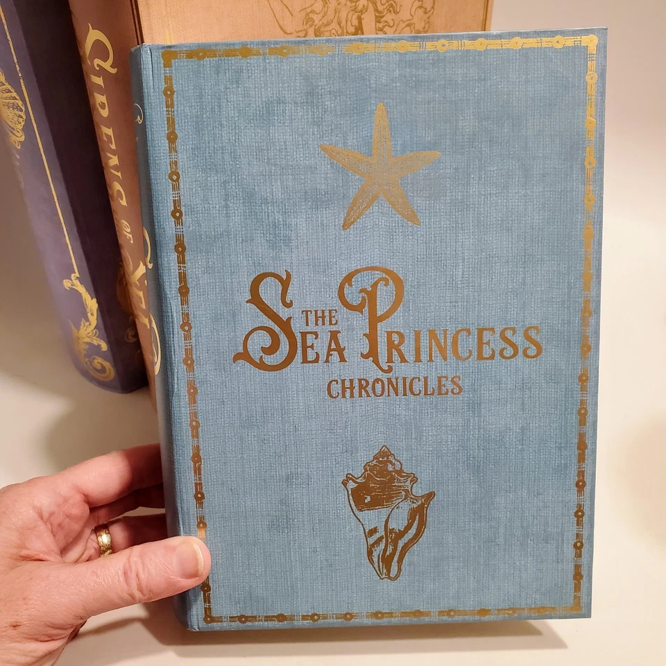Set 3 Punch Studio Faux Book Paper Boxes Mermaid Sea Sirens Princess Storage NEW - Image 3 of 4