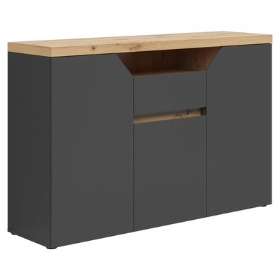 Kommode - graphit - Artisan Eiche - Softclose - 135 cm Sideboard Kommode TV