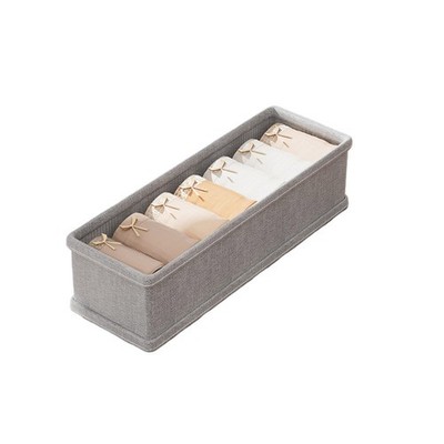 Weiße Baumwolle Leinen Schublade Organizer für Schrank Kleidung Aufbewahrung 4