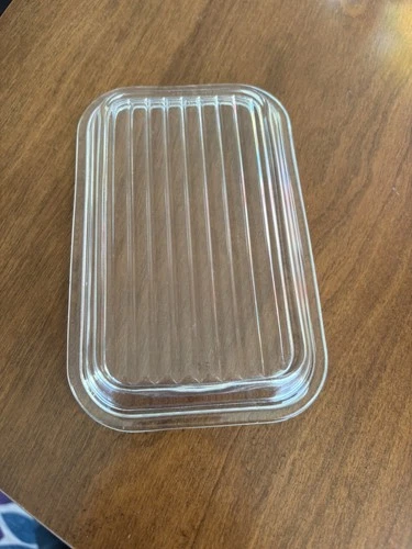 Vintage Pyrex 502-C Replacement LID ONLY Ribbed Glass Refrigerator Dish