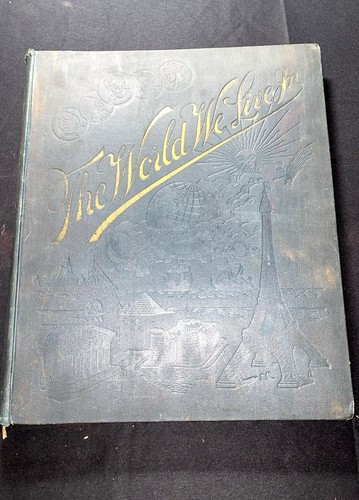 1890s The World We Live In Atlas Hunt & Eaton NYC Brooklyn Chicago Maps NR!