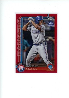 2025 Topps Chrome Pro Debut Braylin Morel #PDC-132 Red Refractor 1/5