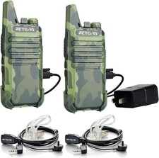 Long Range Walkie Talkie 2 Pack 100 Mile Two Way Radio Rechargeable