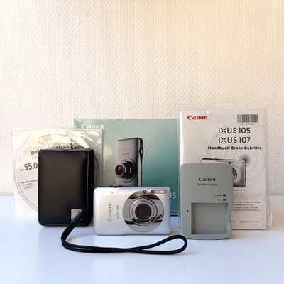Canon IXUS 105 12.1MP Digital Camera - Silver (Complete Set with Original Box)