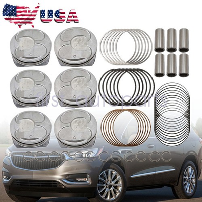 #ad #ad For Buick Enclave Cadillac Chevrolet Traverse LLT 3.6L STD Pistons amp; Ring Kit US $114.34