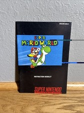Super Mario World SNES Super Nintendo Instruction Booklet Manual Only