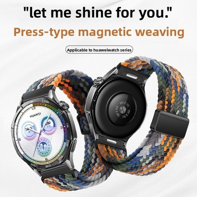High Quality Magnetic Woven Nylon Watch Band Multicolor Sports Strap 18 20 22mm