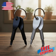 Screwdriver Keychain Pocket EDC Mini Tools Hex Nut Wrench Keyring Gift For Man