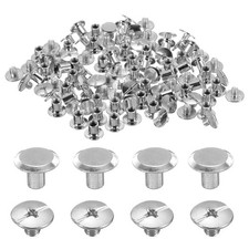 50 Set M5 x 6mm Chicago Screw Metal Stud Screw Rivet Silver