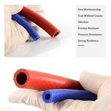 Silicone Braided Hose Tube Red / Blue Reinforced - Water Oil Fuel High Temp 300  