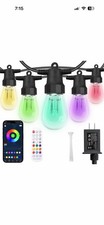 Outdoor String Lights 50FT, Outdoor Lights for Patio with 20 Dimmable