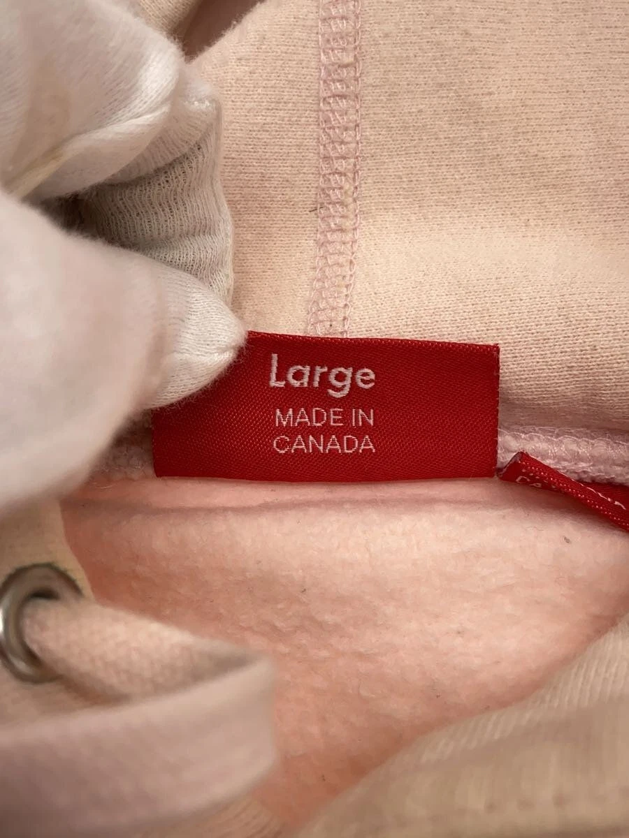 Felpa Supreme con cappuccio L cotone rosa usata