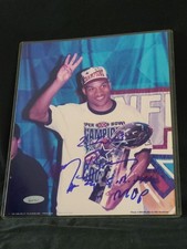 Larry Brown Autographed Dallas Cowboys 8x10 SB MVP NFL Photo Tri-Star Sticker 🏈