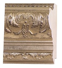 Picture Frame Moulding Wood 18Ft Bundle - Ornate Silver Finish - 3.5" Width -