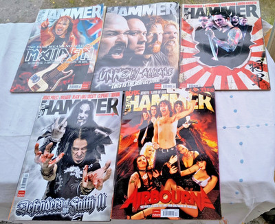 METAL HAMMER JOB LOT 5 ISSUES 2008 / 2009 IRON MAIDEN DRAGONFORCE AIRBOURNE
