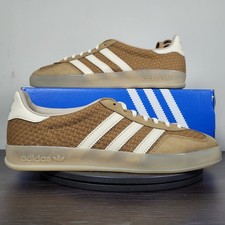 Adidas Gazelle Indoor Casual Shoes Brown Desert White JR8851 Men's Sz 7