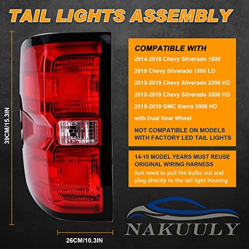  Factory Style Tail Light Assembly Compatible With 2016 16-19 Left Driver Side