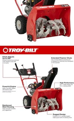 Troy-Bilt Storm 24 In 208cc  2 Stage Gas Snow Blower 31BS6KM2B66 