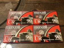 4 Pack Maxell UR 90 Minute Blank Audio Cassette Tapes Normal Bias New Sealed