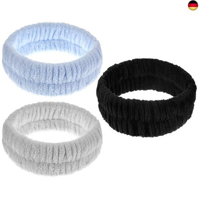 3 Stück Kosmetik Haarband Damen,Ymapinc Plüsch Stirnband Damen Elastische H