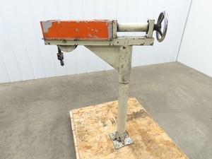 Hand Crank Post Mount Jib Crane, Ball Screw Winch, 36" Clearance, 9" Travel
