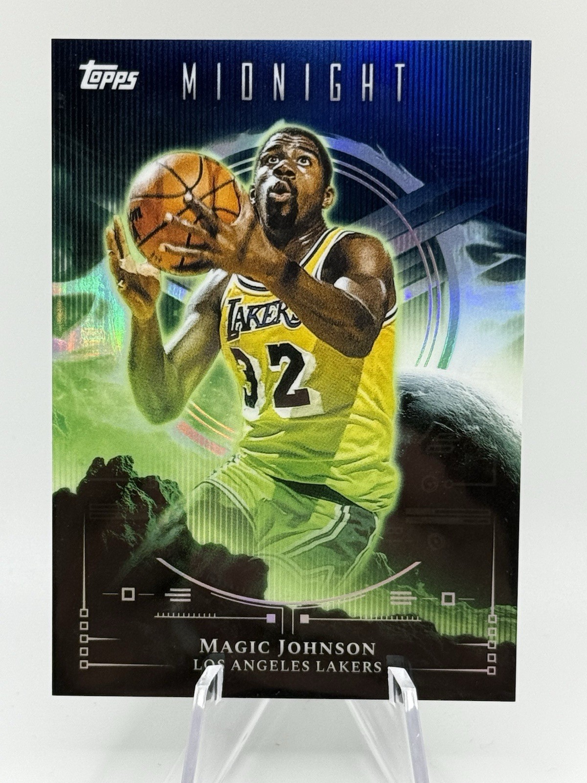 2025-26 Topps Midnight Night Vision Magic Johnson NV-25
