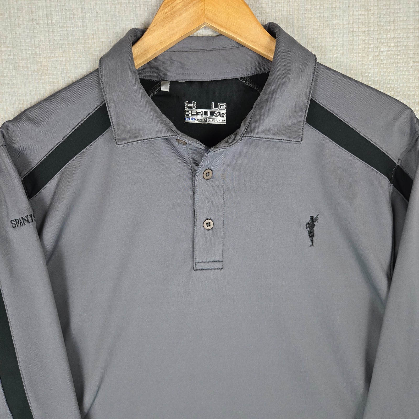 UNDER ARMOUR x SPANISH BAY ColdGear MIcrofleece Lined Mens Large Polo Shirt image 2
